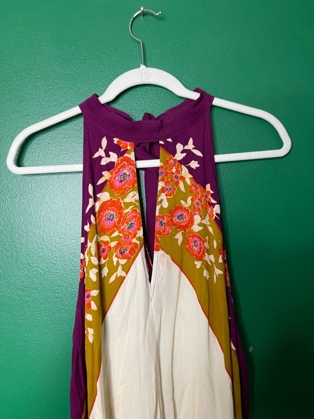 Free People NWOT "Beat of My Heart" tunic top Dress Bohemian Festive Sz M floral - Picture 4 of 8